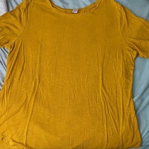 Short sleeve plain yellow shirt
